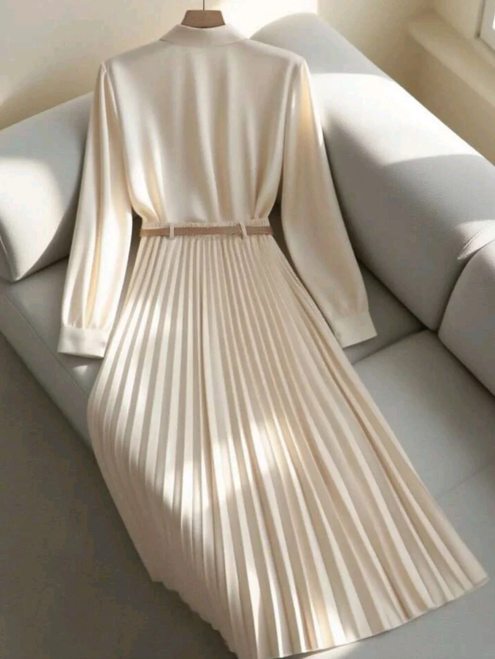 Women's 2-Piece Suits,Cream White Elegant Tea Party Autumn Khaki Solid